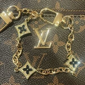 monogram logo bag charm with crystals for your purse or crossbody pretty 💎👑